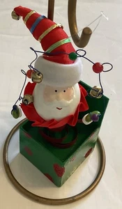 "Adorno de Navidad Jack In The Box Santa Claus 6,5"" de alto, para árbol o mesa" - Imagen 1 de 8