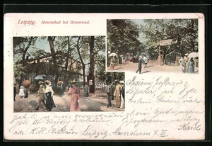 Leipzig, Rosenthal bei Bonorand, Ansichtskarte 1912  - Picture 1 of 2