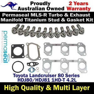 Permaseal Turbo&Titanium Stud&Gasket Kit For Toyota Landcruiser HDJ80/HDJ81 4.2L - Picture 1 of 7