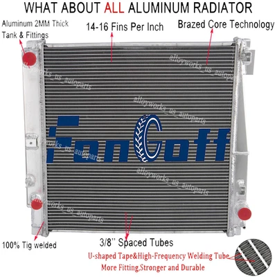 For 2003-2005 2004 Lincoln Aviator Base 4.6L V8 Aluminum 2 Rows Radiator Fongoff Foto 1 de 4