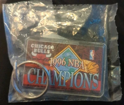 RARE VTG 1996 Chicago Bulls NBA Champion Graphic Logo Key Ring Chain Collectible - Image 1 of 2