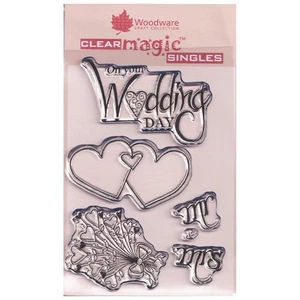 WOODWARE Transparent Stempeln Set Motivstempel Clear Stamps,Herz Hochzeit JGS394 - Bild 1 von 3