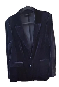 Lane Bryant Gr. 18 Samt/Velours Deep Purple Blazer Feiertage Weihnachten Silvester  - Bild 1 von 5