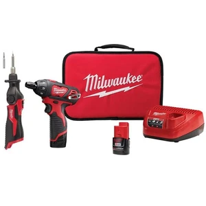 Milwaukee M12 12V Lithium-Ionen kabellos 1/4 Zoll Sechskant Schraubendreher Set mit M12 Eisen - Bild 1 von 12