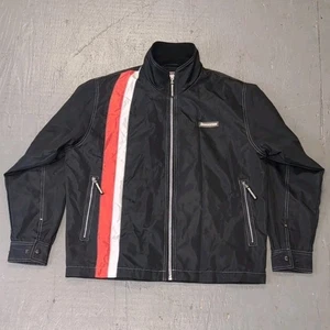 BRIDGESTONE ProCert Adult L Light Jacket Black, Red & White Stripe Full Zip-Up - Picture 1 of 5
