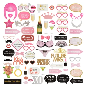 72 Pieces Bachelorette Photo Booth Props for Bridal Party Selfies and Decor - Picture 1 of 9