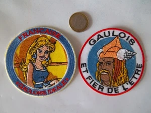 lot 2 écussons gaulois patriotique insigne collection - Picture 1 of 2