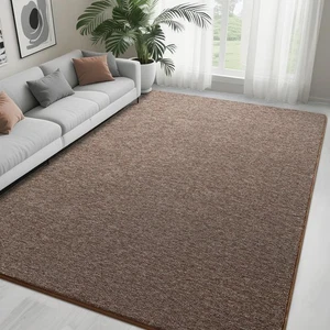 7x10 Vorleger für Schlafzimmer Wohnzimmer, Braun Weiß Weich Niedrigflor Modern Indo... - Bild 1 von 9