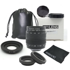 FUJIAN 35mm F1.7 C Mount CCTV F1.7 Lens for Fuji Fujifilm X-A2 X-A1 X-T1 X-E2 - Picture 1 of 16