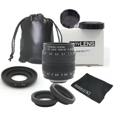 FUJIAN 35mm F1.7 C Mount CCTV F1.7 Lens for Fuji Fujifilm X-A2 X-A1 X-T1 X-E2 - Image 1 of 4