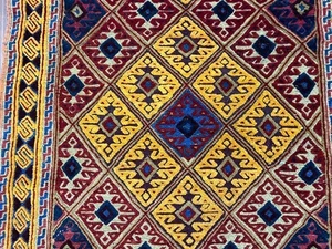 2.9x4.1 Ft Vintage Handmade Afghan Rug, Baluchi Tribal Small Antique Rug, Turkme - Picture 1 of 8