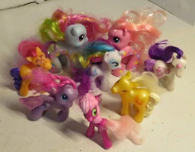My Little Pony Juego de 8 Pcs Ponis Hada Arco Iris Pelo Múltiples Tamaños Colores Estilos Foto 1 de 4
