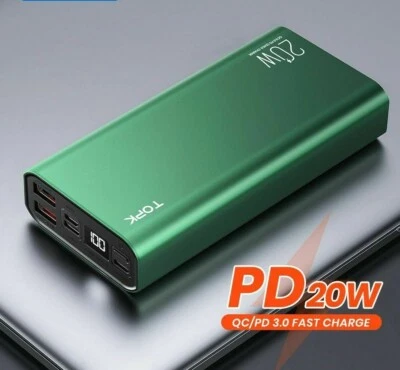 Power Bank 10000mah PD 20w Quick Charge Portable Led External Battery For Phones - Image 1 of 4