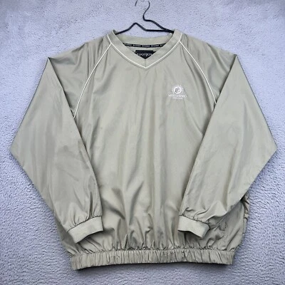 Footjoy Pullover Windbreaker Mens XL Green Beige Golf Myrtlewood Golf Club Sport - Image 1 of 4