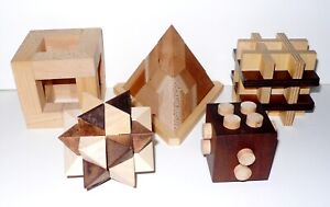 Wooden Puzzles - 1980-1990's - Casse-têtes en bois - années 1980-1990