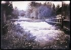 (1) LATE 1800s, EARLY 1900s  ANTIQUE GLASS NEGATIVE, DAM AND MILL SCENE #2