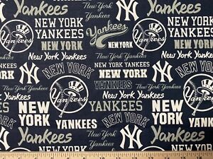 MLB NEW YORK NY YANKEES baseball, fantaisie, 1/4 yard (9 po x 44 po) 100 % coton tissu
