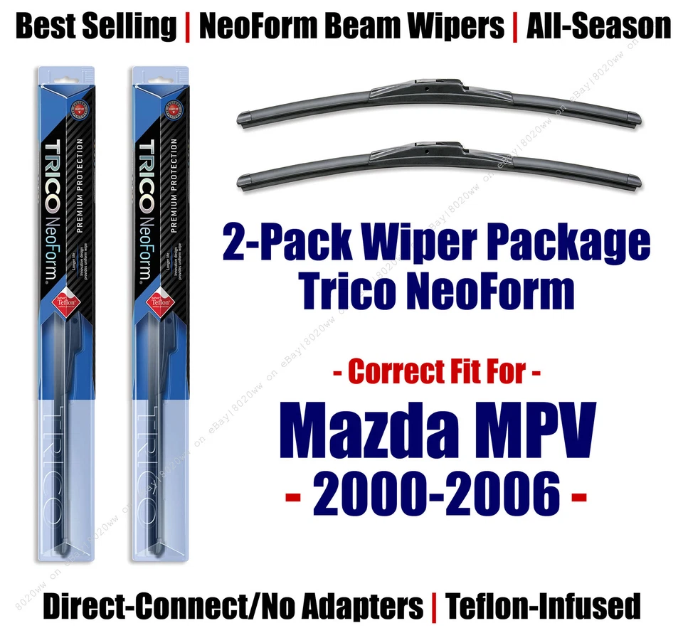Limpiaparabrisas NeoForm Super Premium 2pk apto para Mazda MPV 2000-2006 16240x2 Foto 1 de 1