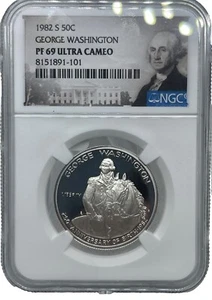 1982 S 50c George Washington Proof PF 69ULTRA CAMEO - Picture 1 of 3