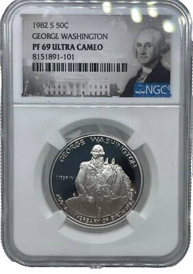 1982 S 50c George Washington Proof PF 69ULTRA CAMEO - Image 1 of 3