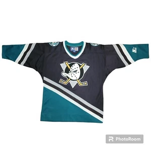 Y2K Mighty Ducks of Anaheim All Embroidered Starter NHL Jersey Women's Size S/M - Picture 1 of 10