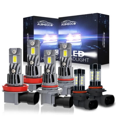 Para Ram 4000 2015-2018 Faro LED Alto Bajo + Luz Antiniebla Blanco 6x Bombillas Kit Foto 1 de 4