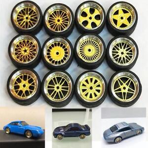 1:64 Scale Diecast Racing Model Car Wheel & Tire Set