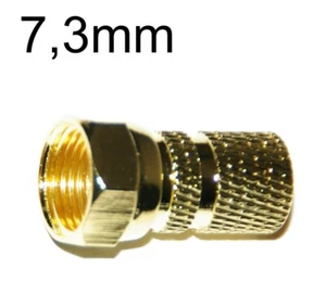 Conector 50x 7.3mm para cable SAT chapado en oro - Imagen 1 de 1