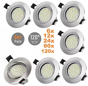 6x LED Einbau Strahler 5W Einbauleuchten Decken Leuchte Set Einbau Spot 230V - Bild 1 von 12
