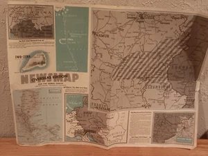 HUGE 15 January 1945 Vintage WW2 NEWSMAP "GERMANY AND ITS APPROACHES", Eastern - Picture 1 of 5