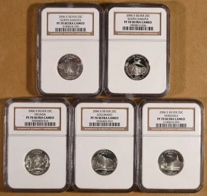 2006 Silver Proof Statehood Quarters Set All Certified NGC PF 70 Ultra Cameo - Picture 1 of 2