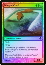 MTG - Winged Coatl - Alara Reborn - X1 - (MP) - FOIL - FREE SHIPPING