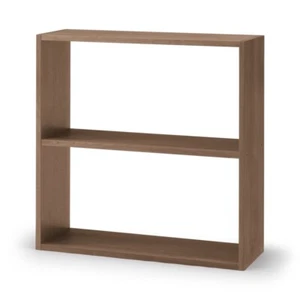 Muji Wide Stacking Shelf 2x1 Walnut Wood 81.5cm x 28.5cm x 81.5cm New - Picture 1 of 7