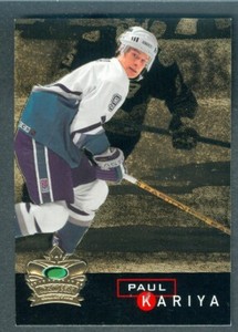 Paul Kariya #4 of 16 1995-96 Parkhurst Crown Coll. GOLD Insert Hockey Card NM