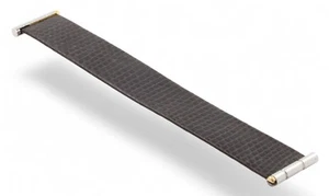 17mm-20mm echt BOUCHERON Reflet dunkelbraun Eidechse Leder Uhrenarmband Band - Bild 1 von 4