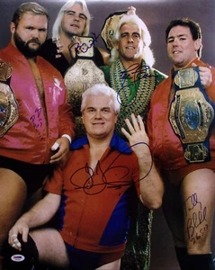 Ric Flair Arn Anderson + 4 Four Horsemen Signed 16x20 Photo PSA/DNA WWE NWA WCW - Picture 1 of 24