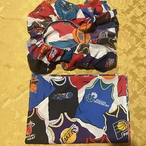 Vintage Early 90’s NBA Teams Twin Size Fitted Sheet & Flat Bed Sheet - Picture 1 of 12