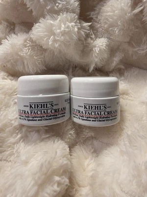 2 x Crema facial KIEHLS Ultra .25 oz/7 ml, tamaño de viaje nueva sin caja Foto 1 de 2