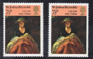 1973 British Paintings. SG993c. 7 1/2p value embossing omitted error. Cat £25. - Imagen 1 de 1