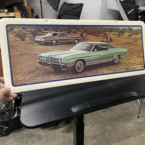 Super selten NEU Vintage 1972 Ford LTD Brougham Händler Wand Display Schild - Bild 1 von 12