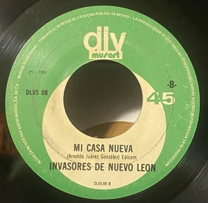 Los Invasores De Nuevo Leon 1993 45 RPM Mi Casa Nueva / Con Tu Imagen VG RARE! - Picture 1 of 4