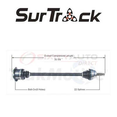 SurTrack CV Axle Shaft for 1993-1999 Volkswagen Jetta 1.8L 1.9L 2.0L 2.8L L4 je - Imagem 1 de 4
