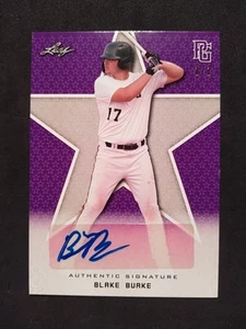 Blake Burke 2020 Leaf Perfect Game 1/1 PURPLE - Picture 1 of 15