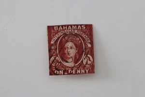 Bahamas años 1860? Queen Victoria / QV Usado Un Penny / 1d. Sello - Imagen 1 de 2