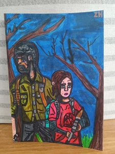 Drawing Lot Joel Ellie Last Of Us Horror Playstation Video Game Pedro Neca - Picture 1 of 3