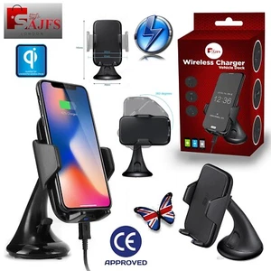 Original Wireless Auto Ladegerät Halterung Handy Halter Qi Klemmen Schnellladen SAJFS™ - Bild 1 von 16