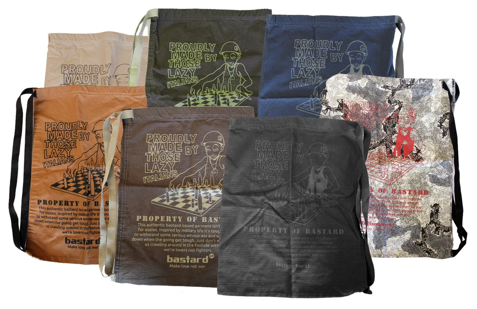 BASTARD Produly Made By Those Lazy Italians bag borsa sacca vari colori - Immagine 1 di 1
