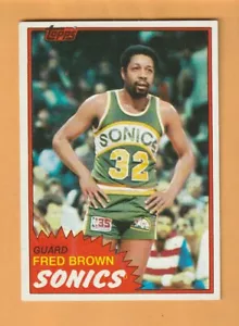 Fred Brown Seattle Supersonics 1981-82 Topps #43 Iowa Hawkeyes - Foto 1 di 2