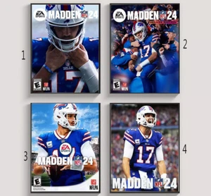 The Madden Magazine Cover Poster, Josh Allen 2023 Poster Football Fans Gift - Picture 1 of 3