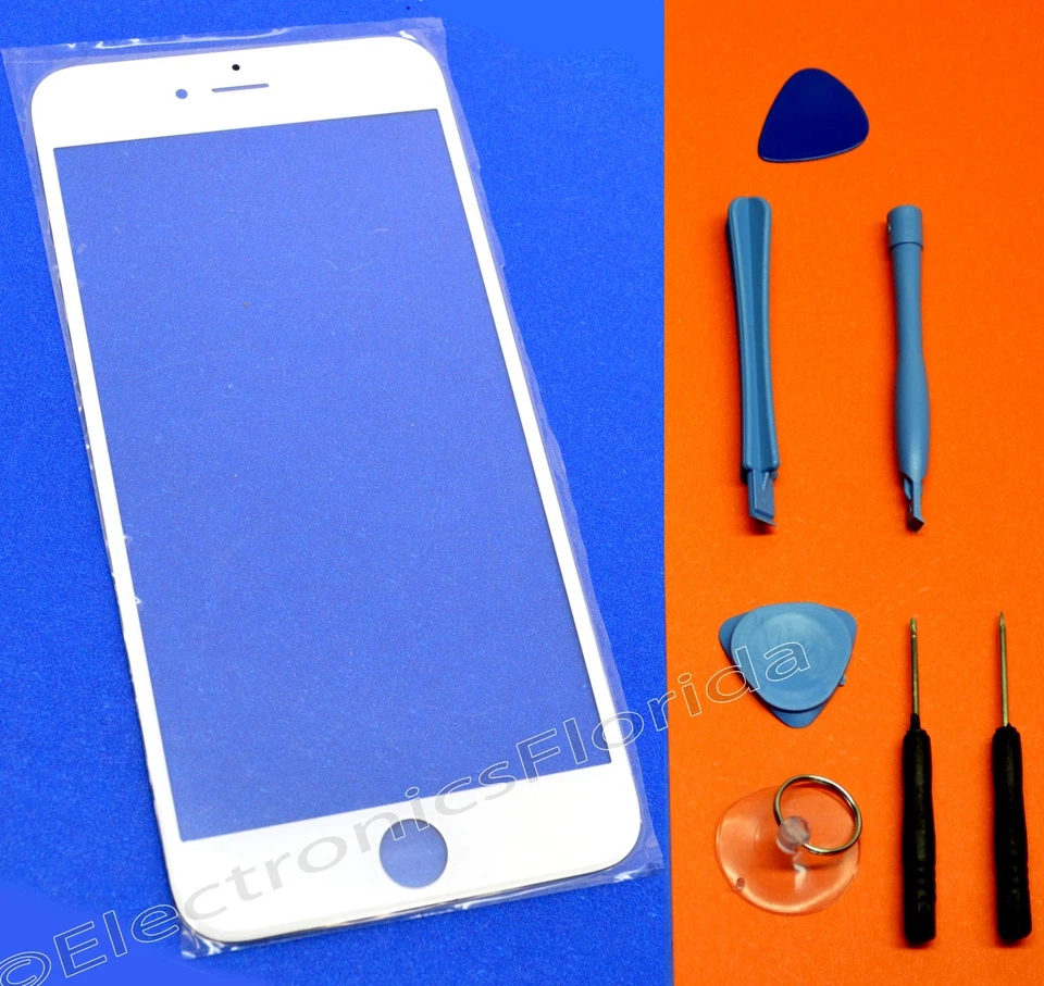 Cubierta de repuesto de lente de vidrio de pantalla frontal para iPhone 6 Plus 5,5" blanca EE. UU. Foto 1 de 1